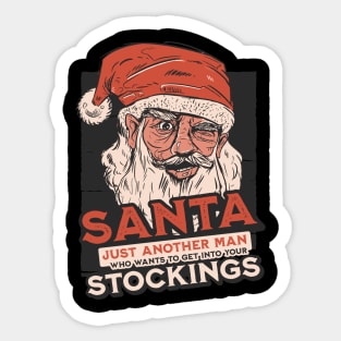 Funny Santa Parody Feminist Parody Sticker